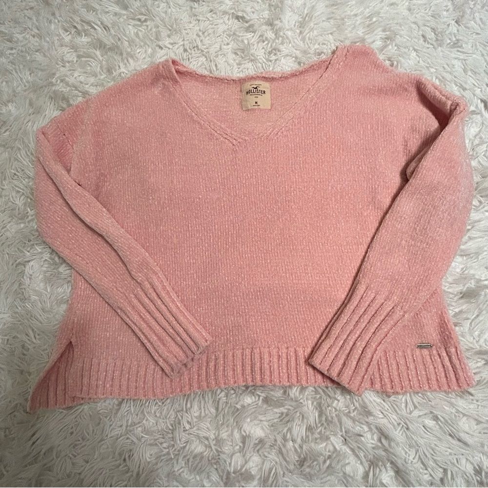 Hollister Oversized Chenille Sweater Women’s Size M Cozy Soft Slouchy Crop